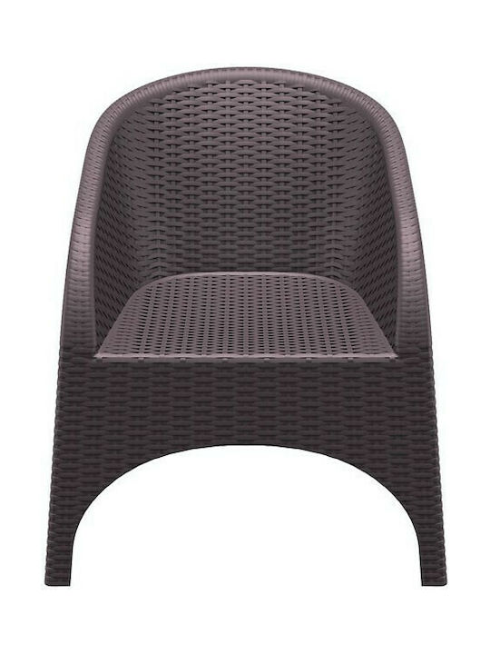 Outdoor Armchair Polypropylene Aruba Brown 74x75x80cm