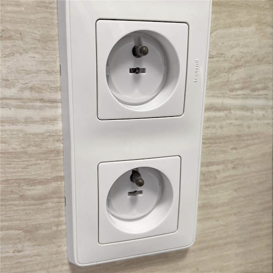 Capac de protecție pentru priză Montaj simplu din Plastic în Culoare Alb 12buc