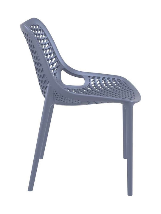 Outdoor Chair Polypropylene Air Dark Grey 4pcs 50x60x82cm