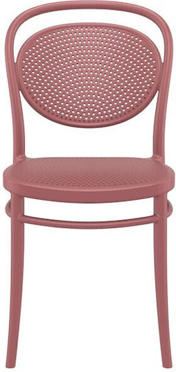 Outdoor-Stuhl Polypropylen Marcel Rosa 45x52x85εκ.