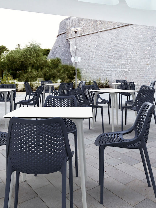 Outdoor Chair Polypropylene Air Dark Grey 4pcs 50x60x82cm