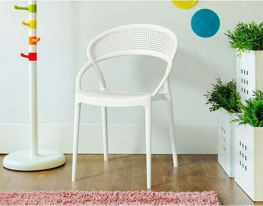 Outdoor-Stuhl Polypropylen Sunset White 54x56x82εκ.