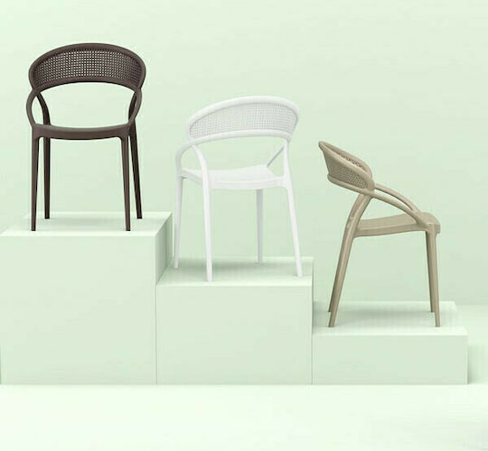 Outdoor-Stuhl Polypropylen Sunset White 54x56x82εκ.