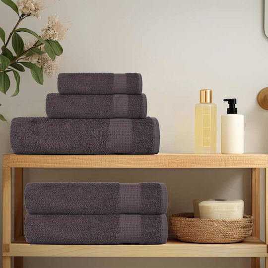 vidaXL Set 50 Hotelhandtücher 140x70 cm Gray