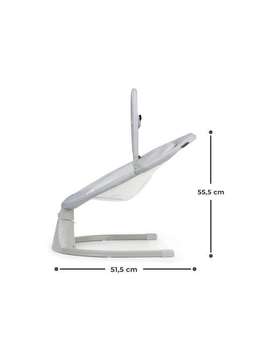 Kinderkraft Electric Relax pentru Bebeluși Leagăn Luli 2 cu Muzică Gri pentru Copil până la 4.2kg