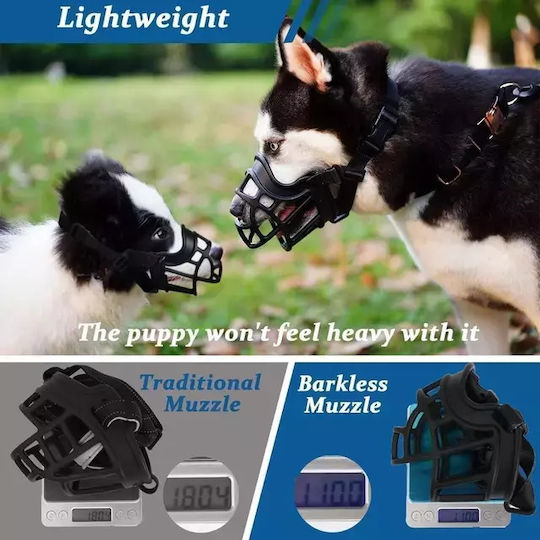 Silicone Dog Muzzle 12-20kg Size 30-34cm Black