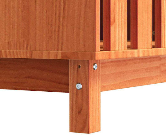 Dog House Waxed Brown 100 X 70 X 70 Cm Solid Pine Wood