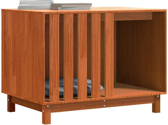 Dog House Waxed Brown 100 X 70 X 70 Cm Solid Pine Wood