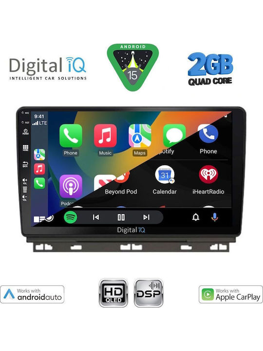 Digital IQ Car Audio System for Renault Clio / Captur 2019 (Bluetooth/USB/WiFi/GPS/Apple-Carplay/Android-Auto) with Touch Screen 9"