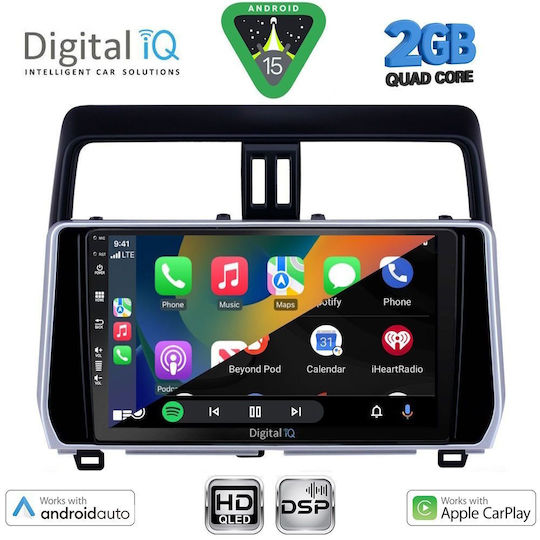 Digital IQ Автомобилна Аудио Система (Блутут/USB/WiFi/GPS/Apple-Carplay/Android-Auto) с Тъчскрийн 10"