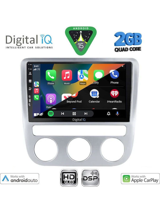 Digital IQ Car Audio System for Volkswagen Eos / Scirocco 2006-2016 with Clima (Bluetooth/USB/WiFi/GPS/Apple-Carplay/Android-Auto) with Touch Screen 9"