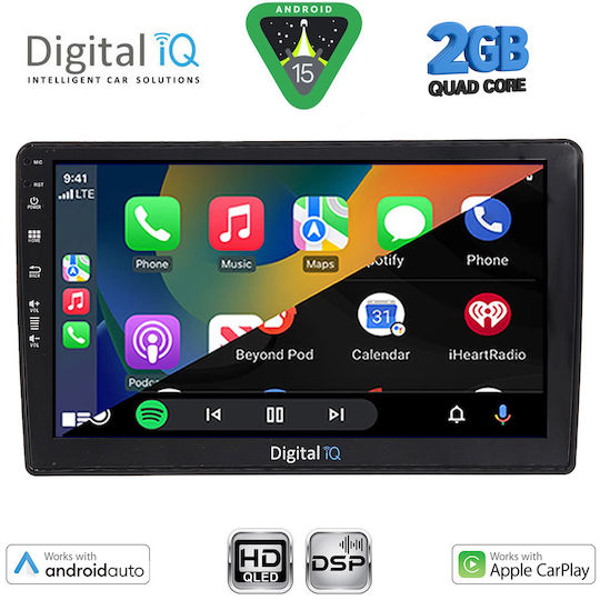 Digital IQ Ηχοσύστημα Αυτοκινήτου για Audi A4 2008-2015 (Bluetooth/USB/WiFi/GPS/Apple-Carplay/Android-Auto) με Οθόνη Αφής 9"