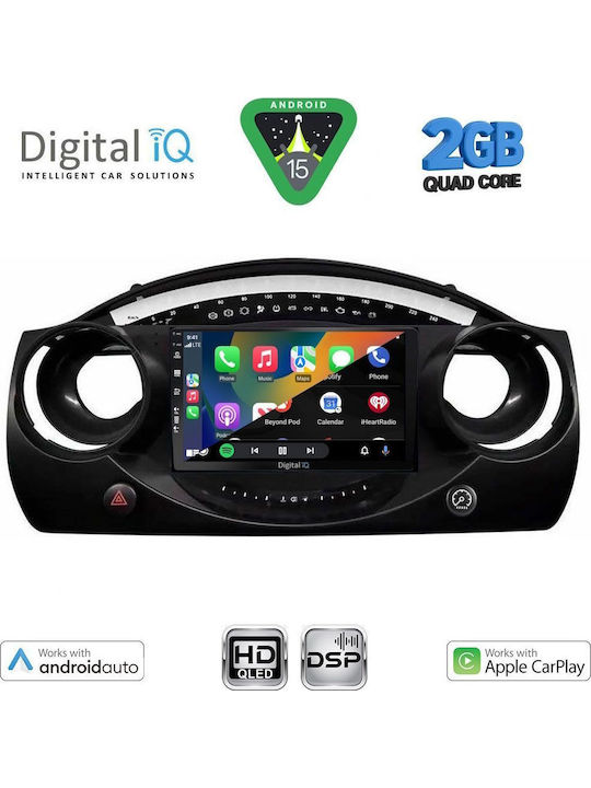 Digital IQ Auto-Audiosystem für Mini Kooper 2000-2006 (Bluetooth/USB/WiFi/GPS/Apple-Carplay/Android-Auto) mit Touchscreen 9"