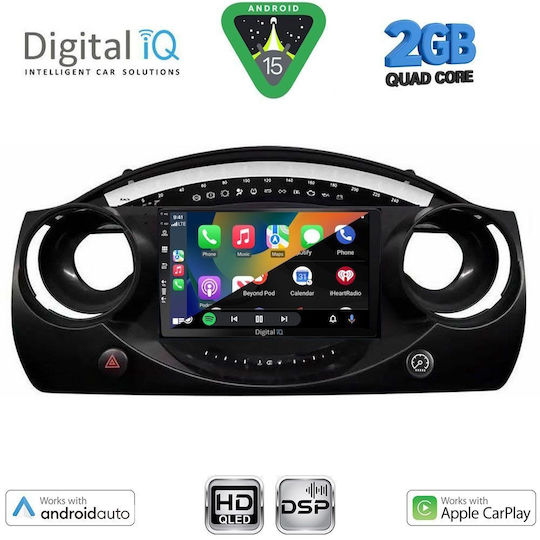 Digital IQ Ηχοσύστημα Αυτοκινήτου για Mini Cooper 2000-2006 (Bluetooth/USB/WiFi/GPS/Apple-Carplay/Android-Auto) με Οθόνη Αφής 9"