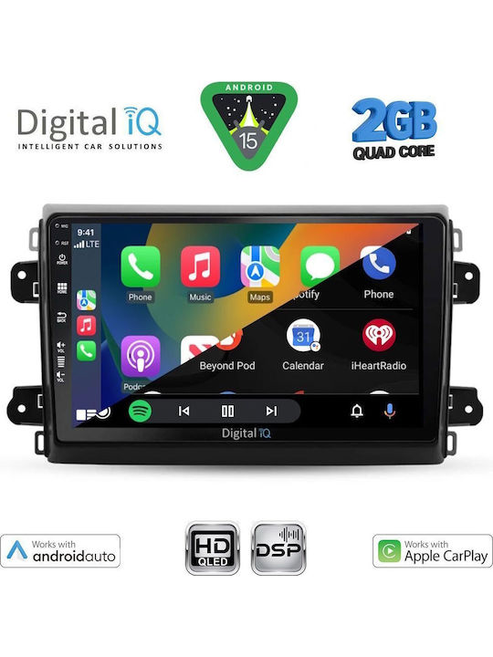 Digital IQ Car Audio System for Fiat Ducato 2021 (Bluetooth/USB/WiFi/GPS/Apple-Carplay/Android-Auto) with Touch Screen 9"
