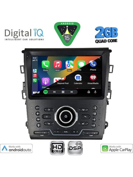 Digital IQ Car Audio System for Mercedes-Benz CL Class Ford Mondeo 2014-2023 with Clima (Bluetooth/USB/WiFi/GPS/Apple-Carplay/Android-Auto) with Touch Screen 9"