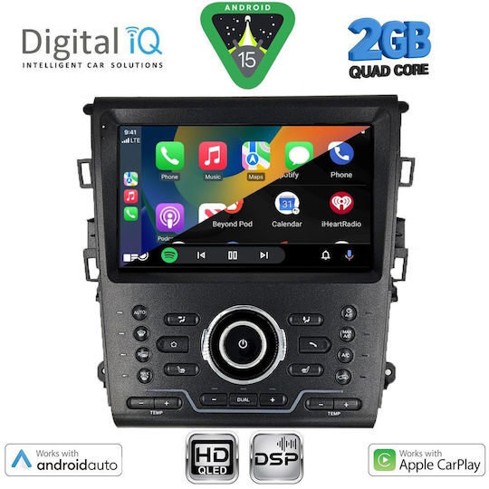 Digital IQ Ηχοσύστημα Αυτοκινήτου για Mercedes-Benz CL Class Ford Mondeo 2014-2023 με Clima (Bluetooth/USB/WiFi/GPS/Apple-Carplay/Android-Auto) με Οθόνη Αφής 9"