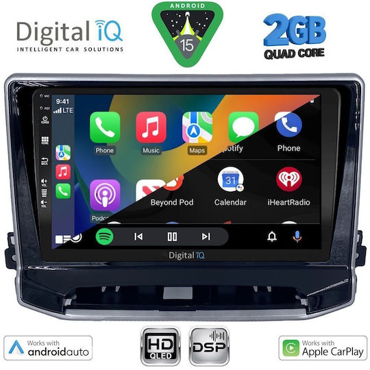 Digital IQ Car Audio System for Jeep Compass 2022 (Bluetooth/USB/WiFi/GPS/Apple-Carplay/Android-Auto) with Touch Screen 10"