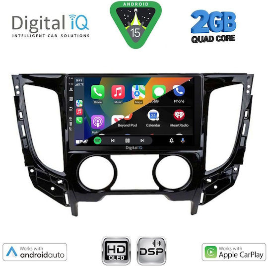 Digital IQ Ηχοσύστημα Αυτοκινήτου για Mitsubishi L200 2015-2019 με A/C (Bluetooth/USB/WiFi/GPS/Apple-Carplay/Android-Auto) με Οθόνη Αφής 9"