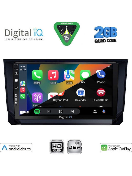 Digital IQ Car Audio System for Seat Arona / Ibiza 2018 (Bluetooth/USB/WiFi/GPS/Apple-Carplay/Android-Auto) with Touch Screen 9"