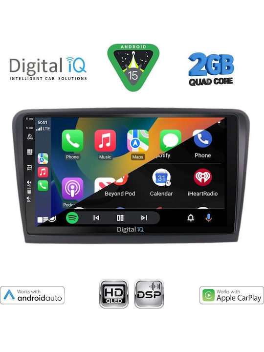 Digital IQ Car Audio System for Skoda Rapid 2012-2023 (Bluetooth/USB/WiFi/GPS/Apple-Carplay/Android-Auto) with Touch Screen 9"