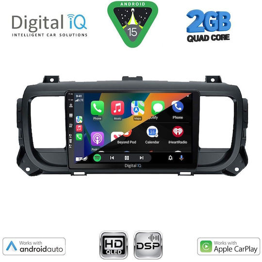 Digital IQ Car Audio System for Toyota Proace 2017 (Bluetooth/USB/WiFi/GPS/Apple-Carplay/Android-Auto) with Touch Screen 9"