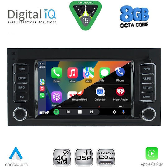 Digital IQ Ηχοσύστημα Αυτοκινήτου για Seat Leon / Ibiza Volkswagen Touareg 2003-2011 (Bluetooth/USB/WiFi/GPS/Apple-Carplay/Android-Auto) με Οθόνη Αφής 7"