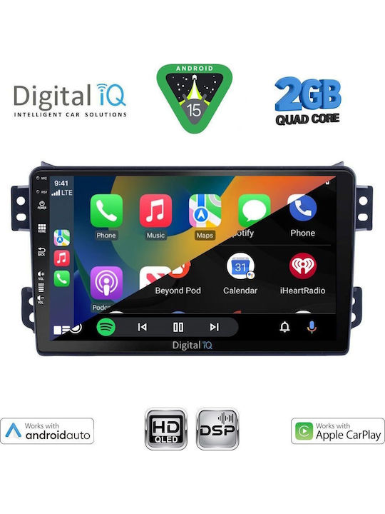 Digital IQ Car Audio System for Opel Agila Suzuki Splash 2008-2018 (Bluetooth/USB/WiFi/GPS/Apple-Carplay/Android-Auto) with Touch Screen 9"