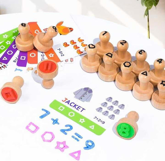 bebeLOGIC Montessori Lernspiel Buchstaben und Zahlen aus Holz