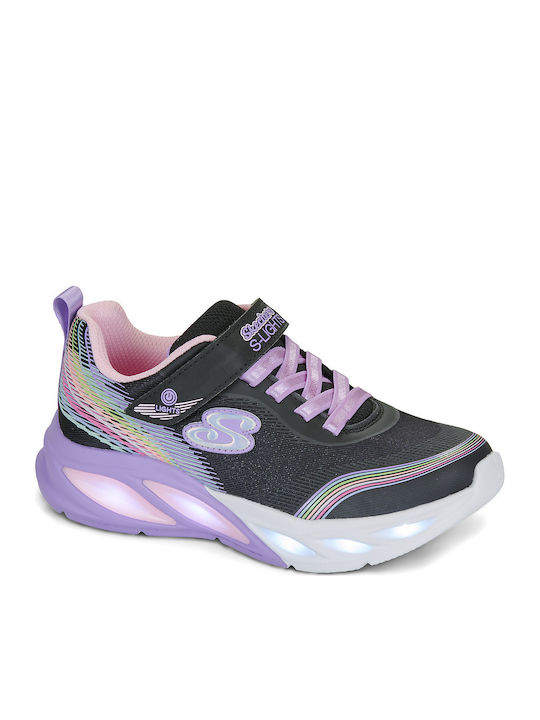 Cosmic Glow Kinder Sneakers mit Klettverschluss Schwarz