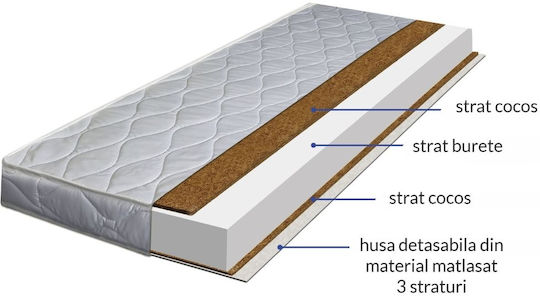 Kidizi Ortopedic Saltea Pentru Patut cu Nucă de cocos 60cmx120cmx12cm