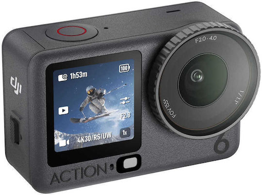 DJI Osmo Action 6 50GB Action Camera 4K Ultra HD Standard Combo με Οθόνη Αφής 2.5" και Wi-Fi Μαύρη