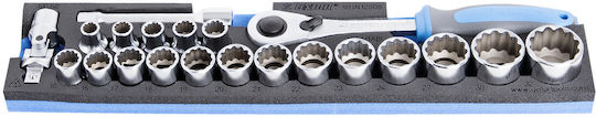 911n12p21 1/2” Socket Set 21 Pieces