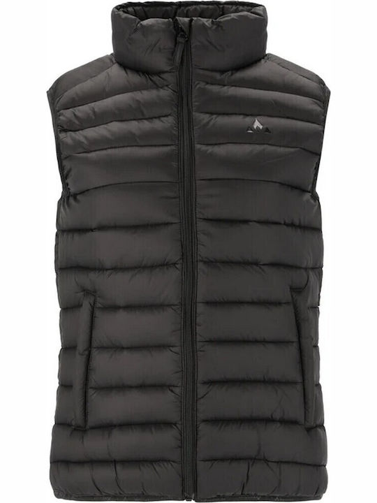 Damen Ärmellos Puffer Jacke für Winter Black