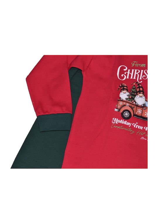Nina Club Kids' Pajamas Winter Cotton Red-green