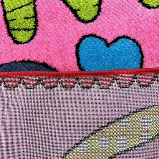 SpitiBazaar Kinder Teppich Rosa 220x270cm