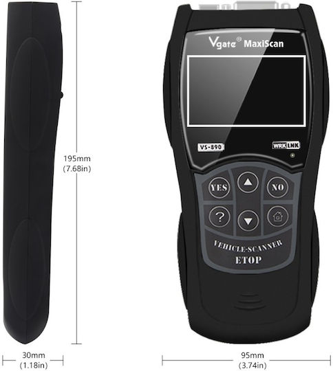Techstar Vgate Maxiscan Vs890 Авто Диагностика Мултибранд OBD2 Дисплей