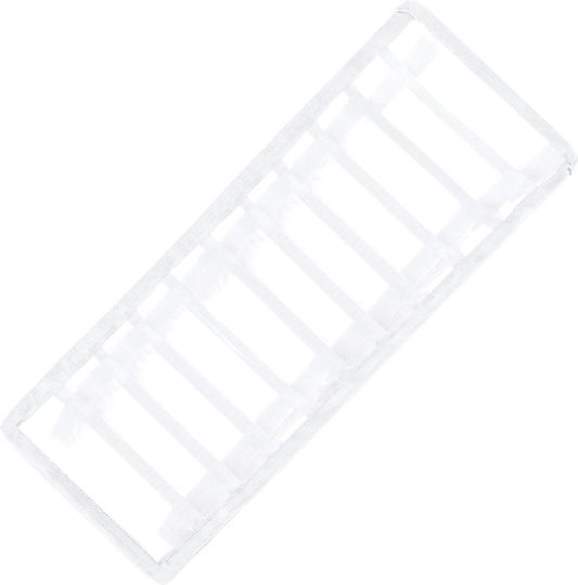 Husă Din Plastic Pentru Depozitare Șosete / Lenjerie Intimă Albă 3 Bucăți