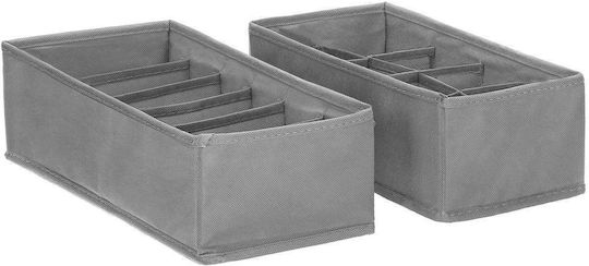 Kunststoff Schubladenteiler für Socken / Unterwäsche / Krawatten in Gray Farbe 4Stück