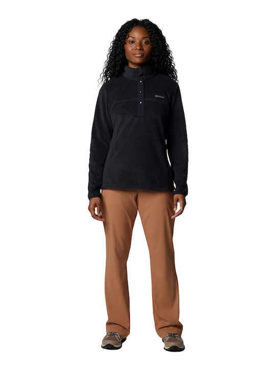 Columbia Benton Springs 1/2 Snap Pull Over Ii Γυναικεία Μπλούζα Fleece Μαύρο