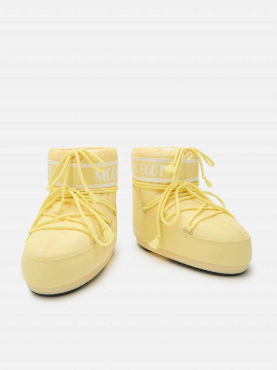 Icon Low Nylon Γυναικείες Μπότες Κίτρινες