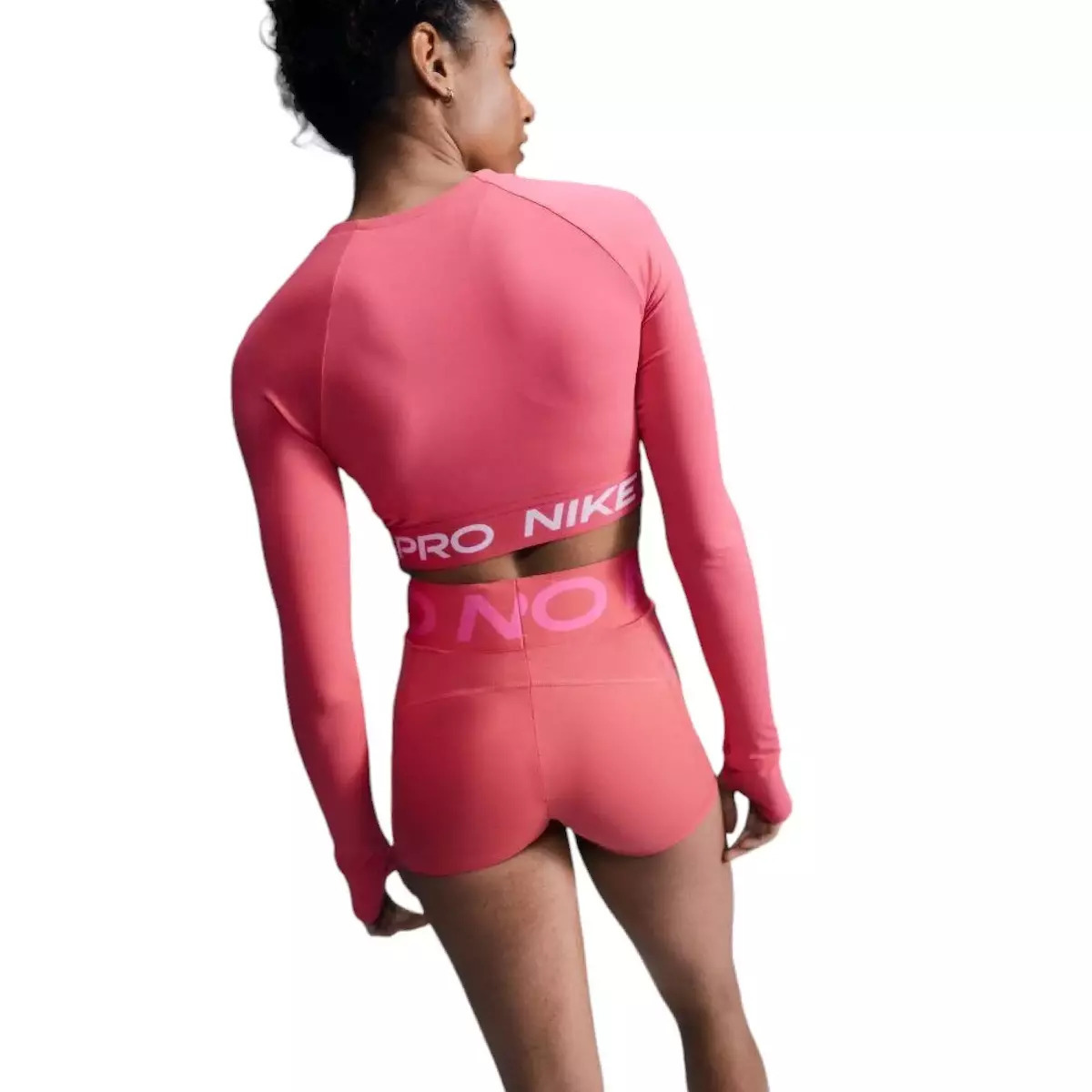 long sleeve workout crop top nike