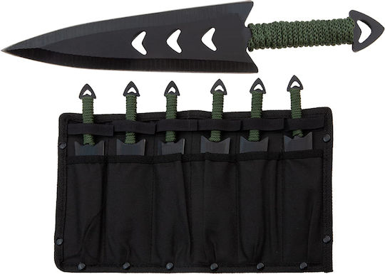 Cuțit de Aruncat Negru Set 6buc