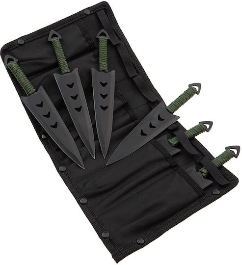 Cuțit de Aruncat Negru Set 6buc