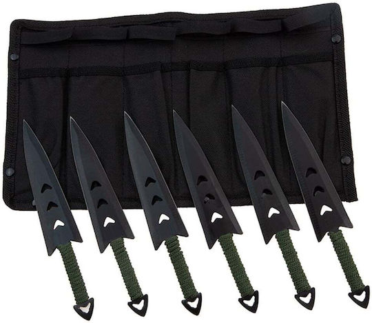 Cuțit de Aruncat Negru Set 6buc