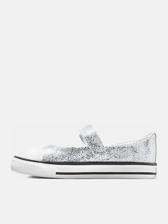 Kids Ballerinas Dainty Mary Jane with Adjustable Metal Clasp Gray