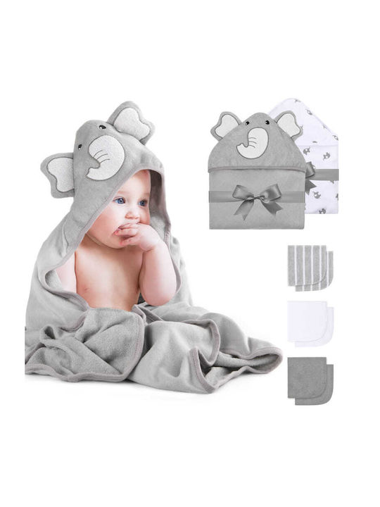 Momcozy Комплект бебешки кърпи 8бр Сив