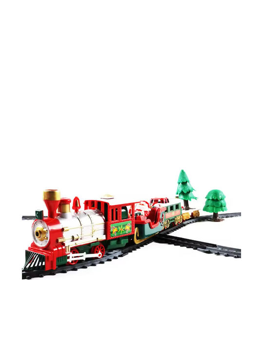 Trenuleț De Crăciun Cu Muzică 1 X Locomotivă 1 X Vagon 1 X Sanie Moș Crăciun 1 X Platformă 2 X Brazi 1 X Om De Zăpadă Lungime Totală 260 Cm 22 Bucăți Băieți Fete Bebelogic