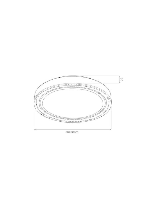 Eko Light Πλαφονιέρα Οροφής με Ενσωματωμένο LED