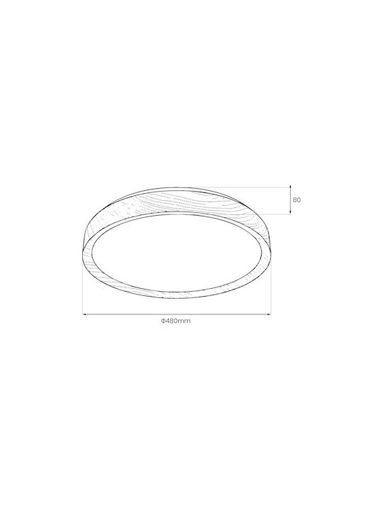 Eko Light Πλαφονιέρα Οροφής με Ενσωματωμένο LED